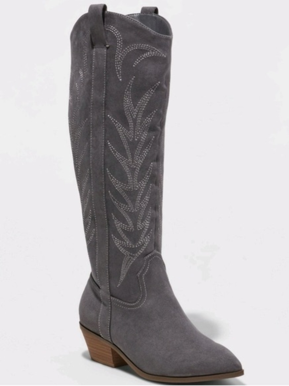 Universal Thread Sommers Women's Grey Charcoal Faux Suede Western Boots 9.5 WC